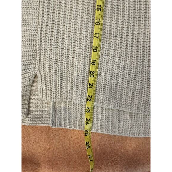 Intermix Wool/Cashmere Cream Pullover Mock Turtleneck Crop Sweater Sz M - Picture 11 of 14